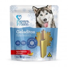 98285 - SNACKS QUE PODEM SER CONGELADOS EM CASA, NAO PINGAM NEM SUJAM E NO SABOR BANANA E MELANCIA.