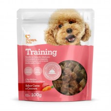 98281 - SNACK EM FORMATO ESPECIAL PARA TREINAR E ADESTRAR CAES, NO SABOR CARNE E CENOURA E CONTEM 100 GRAMAS