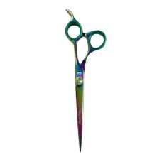 95111 - TESOURA EM ACO 420, COM APOIO PARA O DEDO, COM AFIACAO TIPO NAVALHA E LAMINA COM BORDAS CONVEXAS.