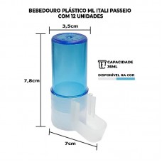 98478 - BEBEDOURO PLASTICO MALHA FINA ITALIANO PASSEIO E COM CAPACIDADE DE 36 MILITROS 