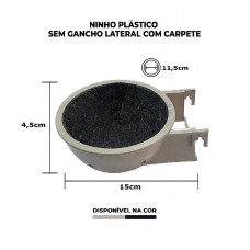 98480 - NINHO PLASTICO SEM GANCHO LATERAL E COM CARPETE 