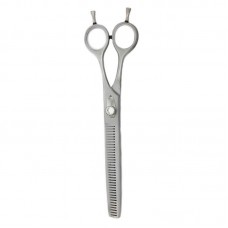 98192 - TESOURA EM ACO 420, COM APOIO PARA O DEDO, COM AFIACAO TIPO NAVALHA E LAMINA COM BORDAS CONVEXAS.