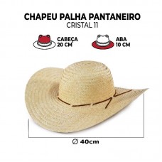 98392 - CHAPEU DE PALHA PATANEIRO CRISTAL E LEVE 