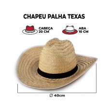 98389 - CHAPEU DE PALHA TEXANO FB E LEVE