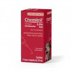71192 - Antibiotico chemitril 2,5% injetavel 20ml - Chemitec 