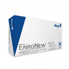 76003 - Antibiotico Enronew 150mg - World Veterinaria - com 10 comprimidos - até 30kg