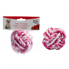 76168 - Brinquedo corda bolinha rosa morango - Savana - 6cm 