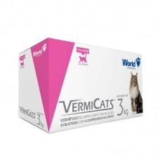 79926 - Vermifugo Vermicats 600mg Display - World Veterinaria - ate 3kg