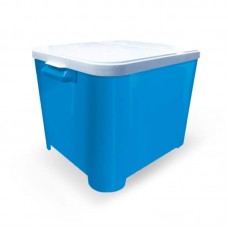 80172 - Porta Ração plastico Container Azul suporta até 15kg - Azul - Furacao Pet - MEDIDAS: A32XC38XL34CM 
