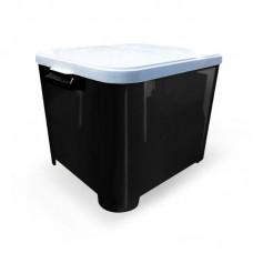 80174 - Porta Ração Plastico Container suporta até 15kg - Preto - Furacao Pet - MEDIDAS: A32XC38XL34CM 