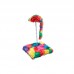 Brinquedo pelucia rato colorido com base e mola - Savana - 23x15cm 