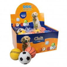 81681 - Brinquedo Borracha Bola Dog Ball G - Club Pet Import - display com 24 unidades - 63mm