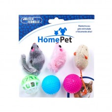 82134 - BRINQ BOLA+RATO 4CM C/3UN P*0