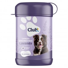 82716 - Lenço Umedecido Lavanda - Club Cat Dog - com 75 lencos - 16x8cm 