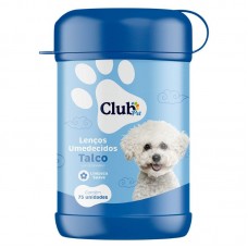 82718 - Lenço Umedecido Talco - Club Cat Dog - com 75 lencos - 16x8cm 