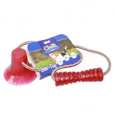 86369 - Brinquedo borracha bite toy com ventosa vermelho - Club Pet Maxx - 17cm 