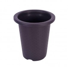 86876 - Vaso plastico oitavado OCT-17 preto 3,5L - Big Plast - 17x22,5cm 