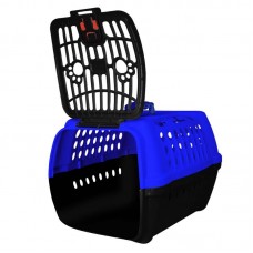 88172 - Caixa de Transporte Confort N1 Azul Escuro com Preta - Club Pet Maxx - A27,8 X C44 X L30,8 cm