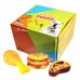 Kit brinquedo vinil comidas - Savana - com 24 unidades - 30x25x10cm