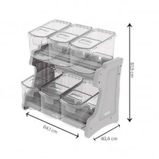 88365 - Movel dispenser balcao cristal - Plast Pet - 6 unidades com 7,5L - 64,1x40,4x61,9cm 