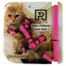 Conjunto peitoral e guia nylon para gato femea P - Pet Repasse - 20cmx20mm