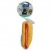 Brinquedo Vinil Hot dog Grande - Club Pet - MEDIDAS ALT: 4CM - COMP:13CM