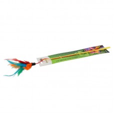 89607 - Brinquedo Plástico Varinha com Pena Arco Iris Diversas Cores - Petmart - MEDIDAS:30CM
