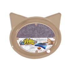 89678 - Arranhador Plastico Super Cat Relax Pop Marrom - Furacao Pet - MEDIDAS: C44XL40XA5CM