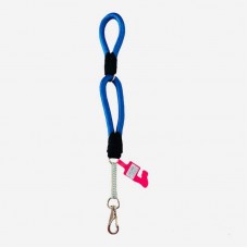 89972 - Guia corda dupla com amortecedor azul - Pet Repasse - 60cmx16mm