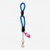 Guia corda dupla com amortecedor azul - Pet Repasse - 60cmx16mm