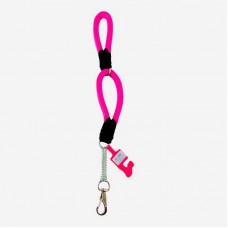89974 - Guia corda dupla com amortecedor rosa - Pet Repasse - 60cmx16mm