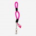 Guia corda dupla com amortecedor rosa - Pet Repasse - 60cmx16mm