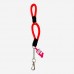 Guia corda dupla com amortecedor vermelho - Pet Repasse - 60cmx16mm