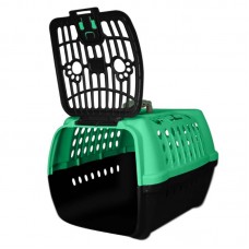 89988 - Caixa de Transporte Confort N2 Verde com Preto - Club Pet Maxx - MEDIDAS:48,28x30,8x34,8 