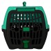 Caixa de Transporte Confort N2 Verde com Preto - Club Pet Maxx - MEDIDAS:48,28x30,8x34,8 