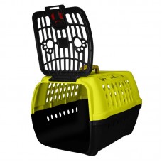 89989 - Caixa de Transporte Confort N2 Amarelo com Preto - Club Pet Maxx - MEDIDAS:48,28x30,8x34,8 