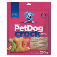 90407 - Biscoito para cães Crock Mix 250g - Pet Dog - MEDIDAS:22X18X5CM