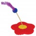 Brinquedo pelucia flor com base e mola - Wi Master - MEDIDAS:20CM 