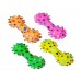 Brinquedo vinil halteres com pinos cores diversas - Savana - 16x5,5cm 