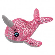 91227 - Brinquedo pelucia baleia brilhante rosa - PetMart - 11x15x21cm 