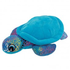91230 - Brinquedo pelucia tartaruga brilhante azul - PetMart - 5x14x18,5cm 