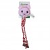 Brinquedo pelucia rato com corda rosa - PetMart - 4,5x14x30cm 