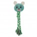 Brinquedo pelucia cachorro com corda verde - PetMart - 3,5x9x30cm