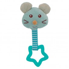 91257 - Brinquedo pelucia rato com mordedor - PetMart - 4,5x11,5x20cm 