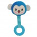 Brinquedo pelucia macaco com mordedor azul - PetMart - 4,5x14x22cm 