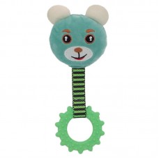 91263 - Brinquedo pelucia urso com mordedor verde - PetMart - 4x9x25cm 