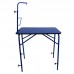 Mesa aco prancha madeira para tosa dobravel com suporte azul - Club Ferri - 100x92x60cm 