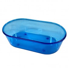 91505 - Banheira Plastica Oval M Azul C/12un - Mr Pet - MEDIDAS:A3,8XL7,8XC13,6CM
