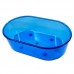 Banheira Plastica Oval 340ml G Azul C/12un - Mr Pet - MEDIDAS:A4,2XL8,9XC14CM