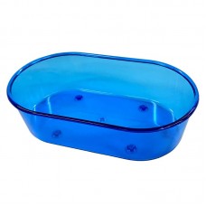 91507 - Banheira Plastica Oval 490ml GG Azul C/12un - Mr Pet - MEDIDAS:A4,6XL10,3XC17,4CM